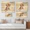 Designart - Portrait of A Giraffe With Flowers III - Farmhouse Print on Natural Pine Wood